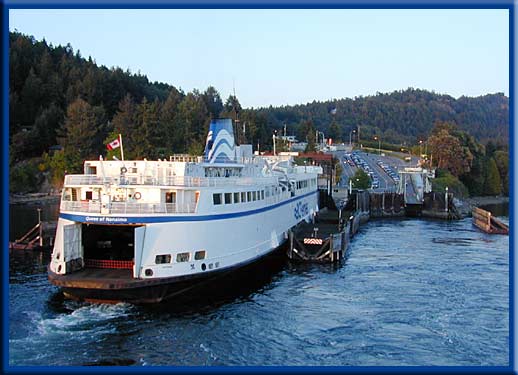 Mayne Island - The Queen of Nanaimo docking at Village Bay