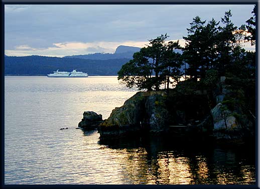 North Pender Island - The view towards Salt Spring Island