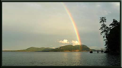 North Pender Island - Another gorgeous rainbow over Saturna Island