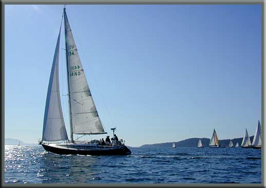 Gulf Islands - The start of the Around Pender sailing race