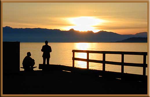 Texada Island - Looking west from Powell River to Texada Island