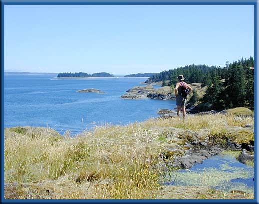 Quadra Island - Looking south towards Rebecca Spit and Drew Harbour