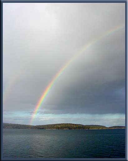 Mayne Island - Rainbow over Mayne Island