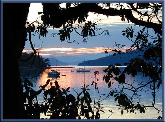 Saturna Island - Sunset at Winter Cove