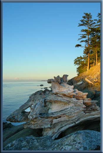 Saturna Island - Looking across the Strait of Georgia from Winter Cove