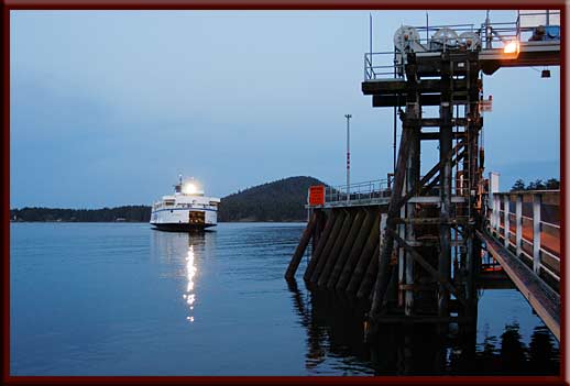 Galiano Island - The Queen of Nanaimo arriving at Sturdies Bay