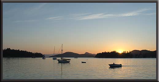 Saturna Island - Summer solstice sunset at Winter Cove